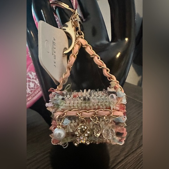 Novelty Mini Handbag Shape Charm Pendant Or Key Ring Colorful NWOT - Picture 5 of 6